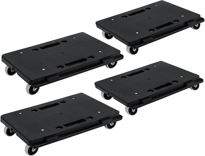Insdawn Furniture Dolly, 4 Pack Furniture Movers with Wheels, 500 Lbs Capacity, Moving Dolly Heavy Duty, Connectable Dollies with Wheels, Black - Image 1